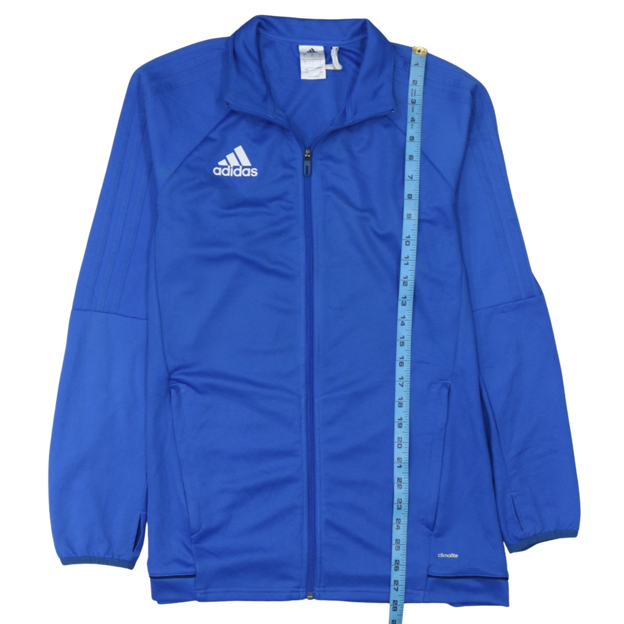 Adidas Men's Blue Climalite Track Jacket Size L Full Zip Sportswear