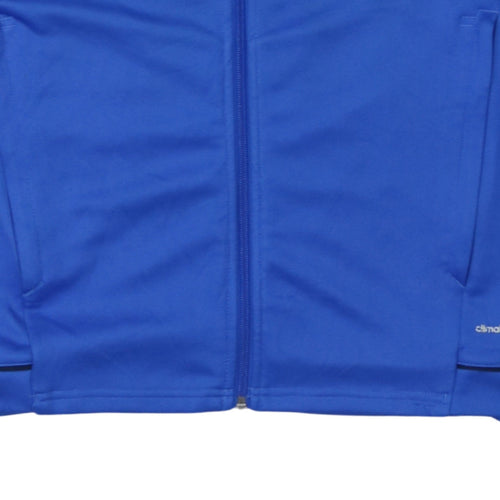 Adidas Men's Blue Climalite Track Jacket Size L Full Zip Sportswear
