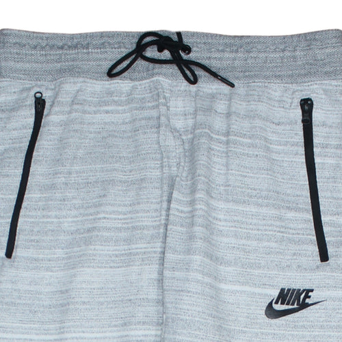 Nike Men’s Grey Jogger Trousers L Regular Fit French Terry Activewear