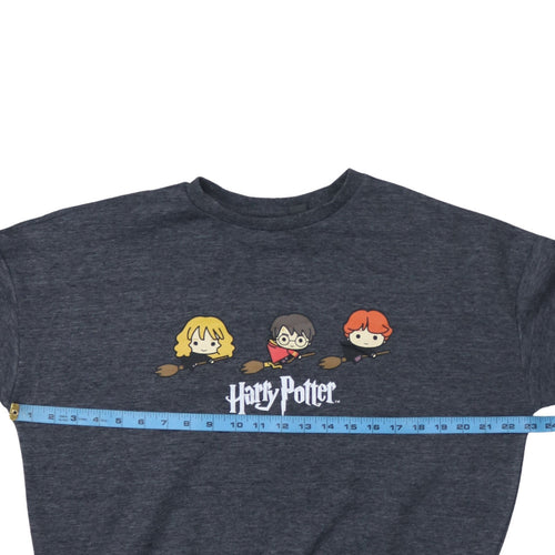 Primark Harry Potter Women's Navy Sweatshirt Size Small Graphic Print Pullover