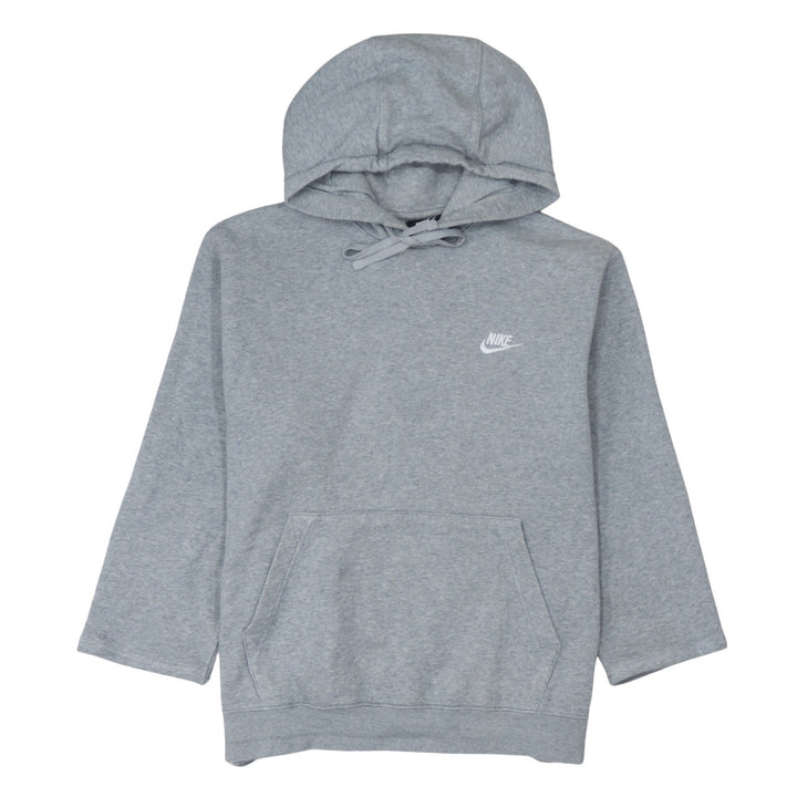 Nike Women Grey Pullover Hoodie Medium Cotton Blend Sportswear