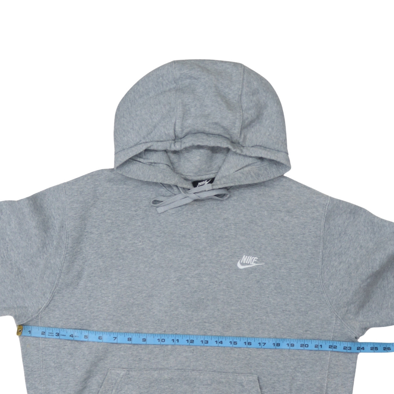 Nike Women Grey Pullover Hoodie Medium Cotton Blend Sportswear