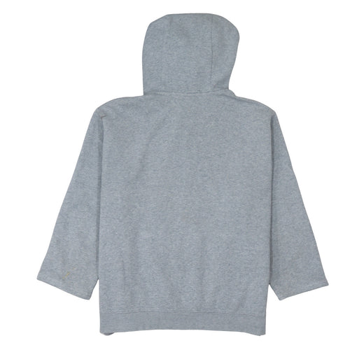 Nike Women Grey Pullover Hoodie Medium Cotton Blend Sportswear