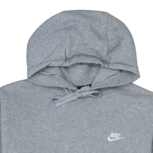Nike Women Grey Pullover Hoodie Medium Cotton Blend Sportswear