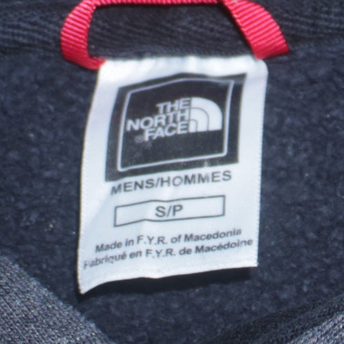 The North Face Men's Blue Pullover Hoodie Small Logo Fleece Sweatshirt