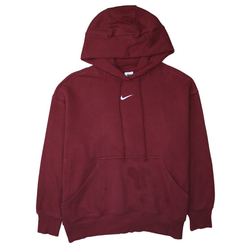 Nike Men's Red Pullover Hoodie Medium Fleece Sweatshirt