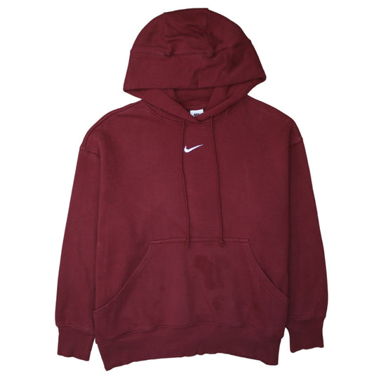 Nike Men's Red Pullover Hoodie Medium Fleece Sweatshirt