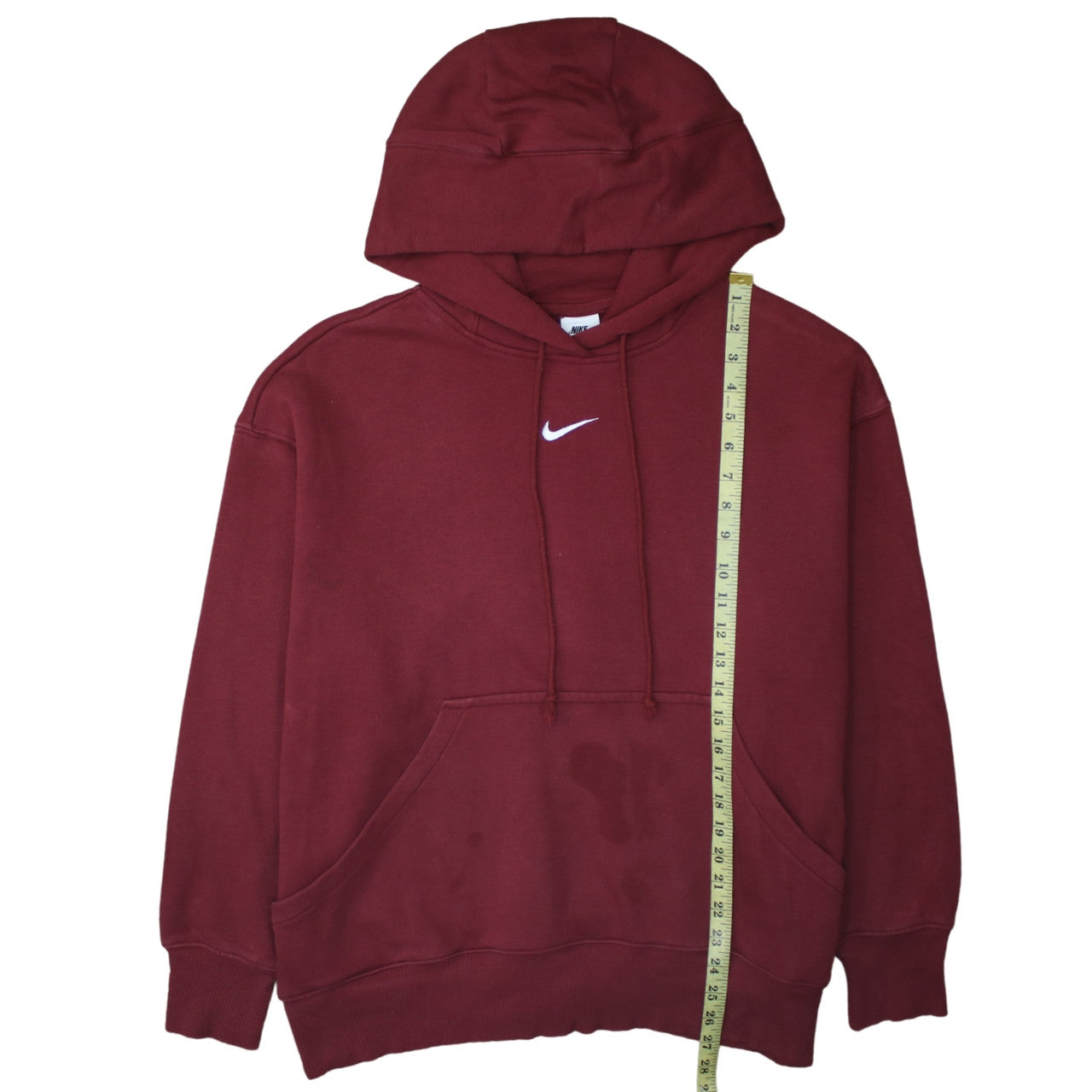 Nike Men's Red Pullover Hoodie Medium Fleece Sweatshirt