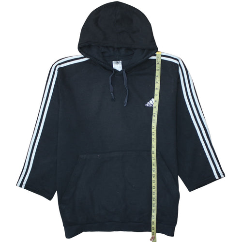 Adidas Mens Black 2XL Pullover Hooded Sweatshirt with Logo