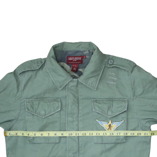 Coronel Tapiocca Men's Green Cotton Military Jacket Size S