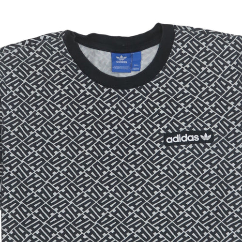 Adidas Men's Black Graphic Logo Anichkov Tee Size L