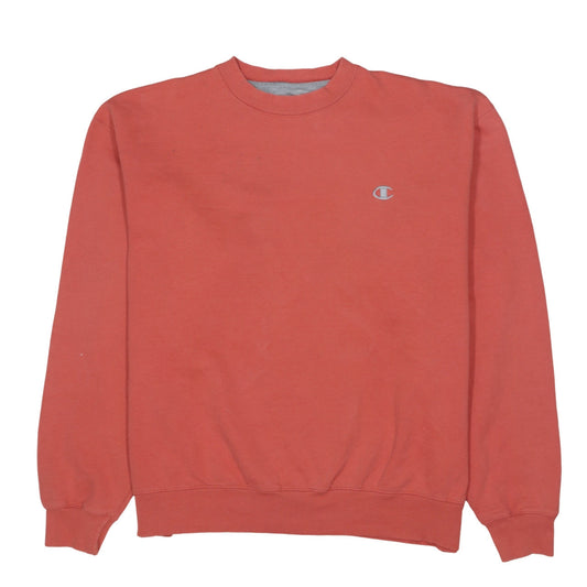 Champion Women's Coral Pink Fleece Sweatshirt XL Crew Neck Pullover