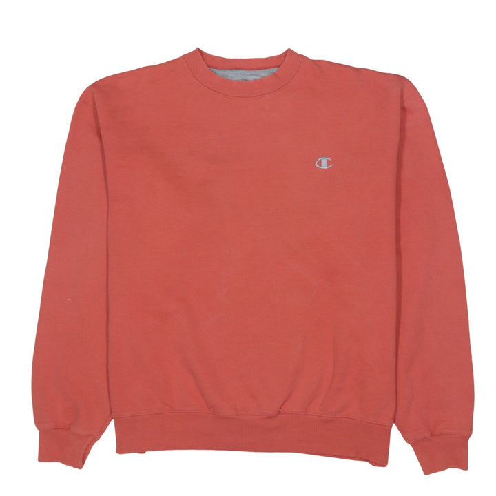 Champion Women's Coral Pink Fleece Sweatshirt XL Crew Neck Pullover
