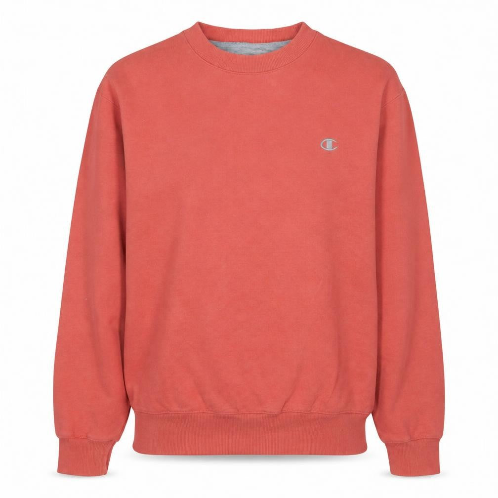 Champion Women's Coral Pink Fleece Sweatshirt XL Crew Neck Pullover