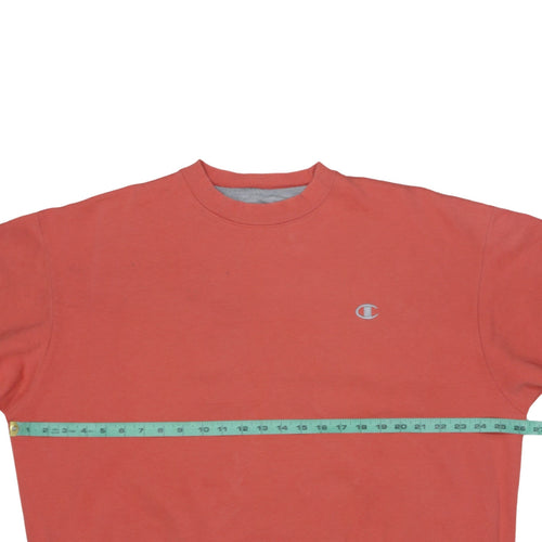 Champion Women's Coral Pink Fleece Sweatshirt XL Crew Neck Pullover