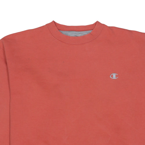 Champion Women's Coral Pink Fleece Sweatshirt XL Crew Neck Pullover
