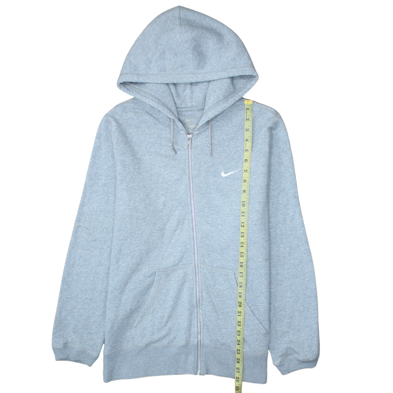 Nike Men's Grey Full Zip Hoodie Size L Regular Fit