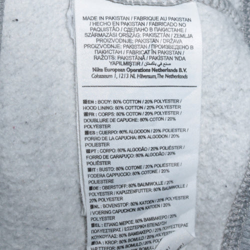 Nike Men's Grey Full Zip Hoodie Size L Regular Fit