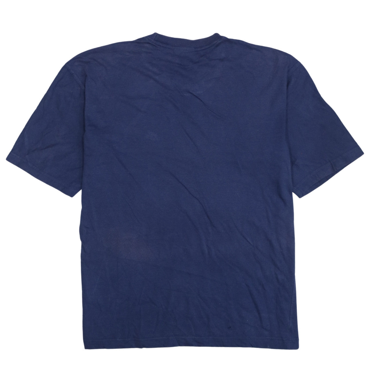 Adidas Men Blue Crew Neck Short Sleeve Cotton Sports T-Shirt M