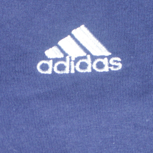 Adidas Men Blue Crew Neck Short Sleeve Cotton Sports T-Shirt M
