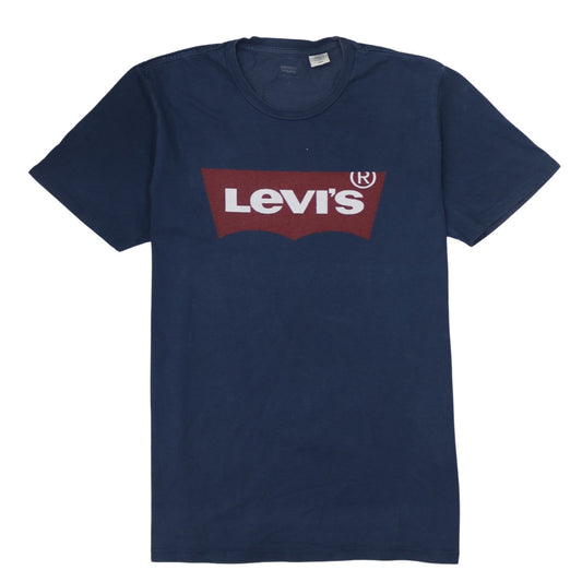 Levi's Men's Blue Crew Neck Graphic Logo T-Shirt Size S