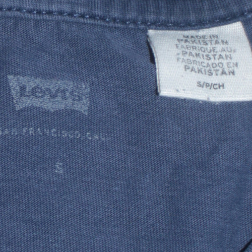 Levi's Men's Blue Crew Neck Graphic Logo T-Shirt Size S