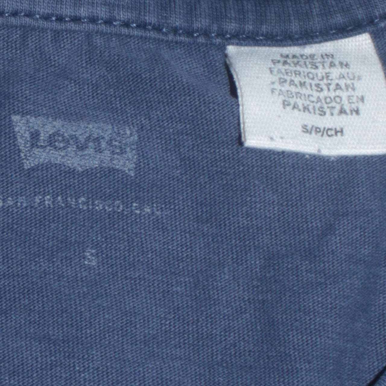 Levi's Men's Blue Crew Neck Graphic Logo T-Shirt Size S