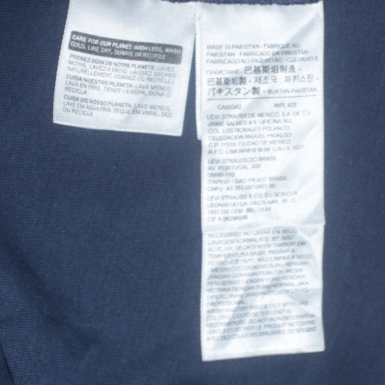 Levi's Men's Blue Crew Neck Graphic Logo T-Shirt Size S