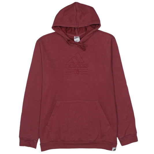 Adidas Womens Burgundy 2XL Pullover Hoodie Sweatshirt