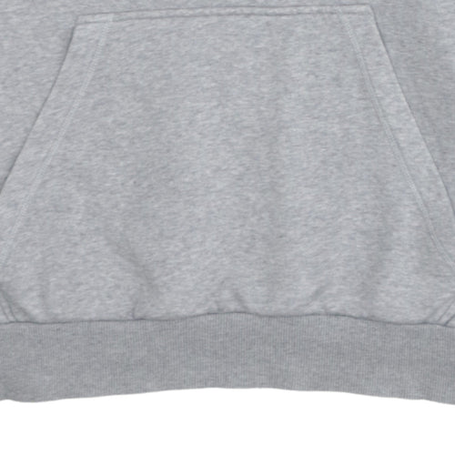 Adidas Men's Grey Pullover Hoodie L Fleece Sportswear Sweatshirt