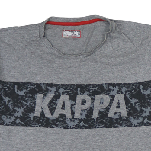 Kappa Men's Grey XL Graphic Logo Sports T-Shirt