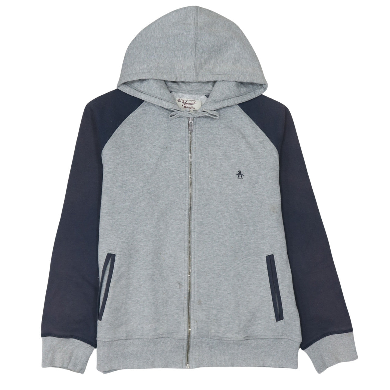 Original Penguin Men's Grey Full Zip Hoodie Size L