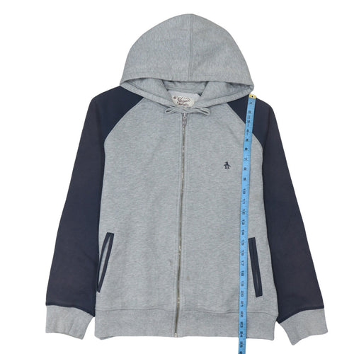 Original Penguin Men's Grey Full Zip Hoodie Size L