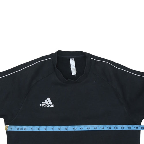 Adidas Mens Black Crew Neck Pullover Sweatshirt Size M