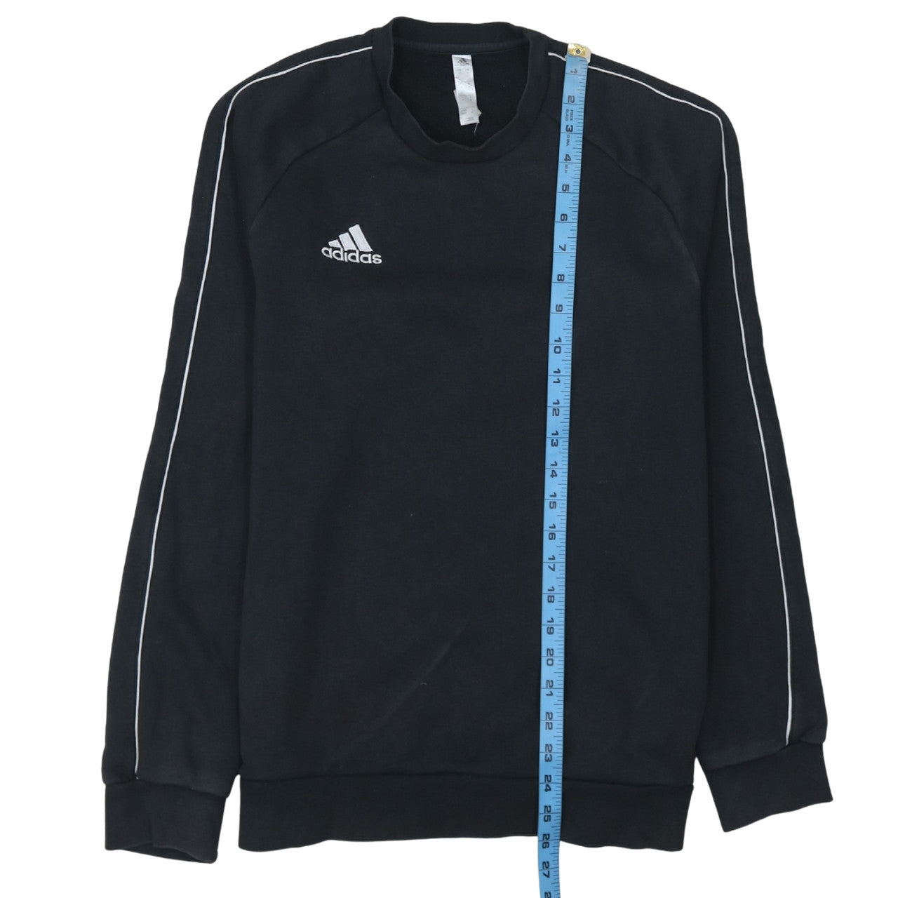 Adidas Mens Black Crew Neck Pullover Sweatshirt Size M