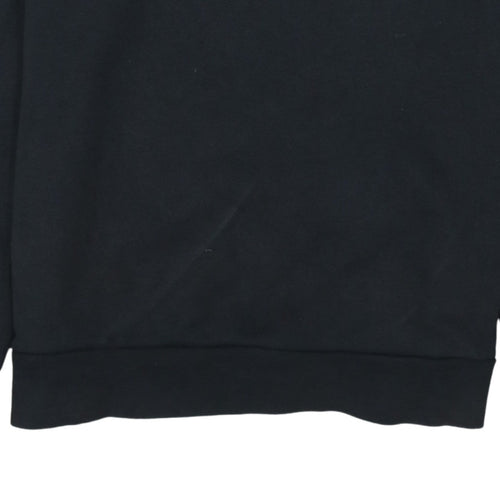 Adidas Mens Black Crew Neck Pullover Sweatshirt Size M