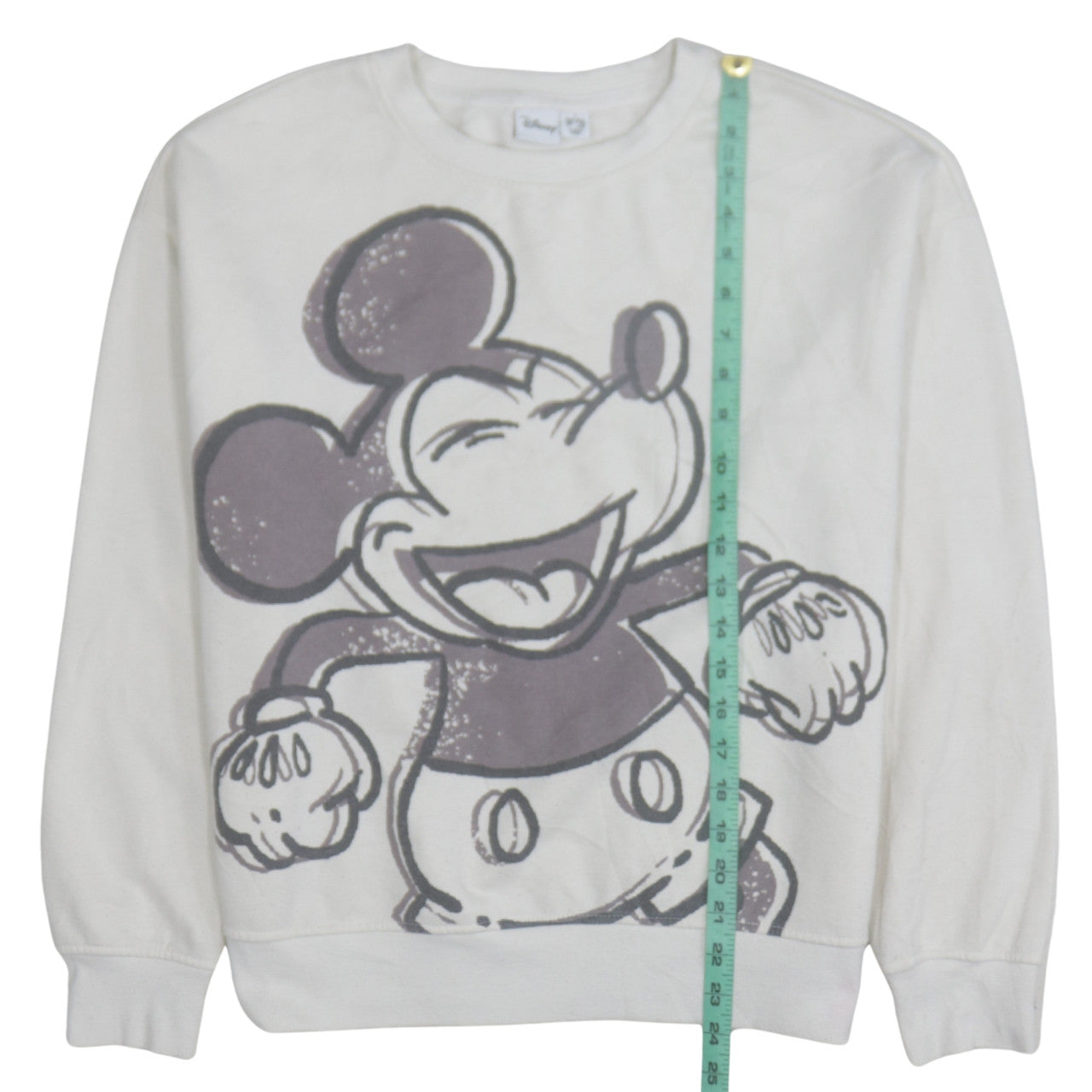 Disney Primark Women White Mickey Mouse Pullover Sweatshirt Size S 10/12