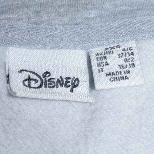 Primark Disney Minnie Mouse Grey Pullover Hoodie Women 2XS