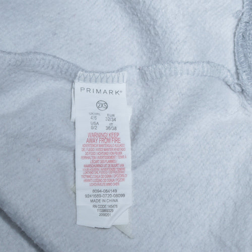 Primark Disney Minnie Mouse Grey Pullover Hoodie Women 2XS
