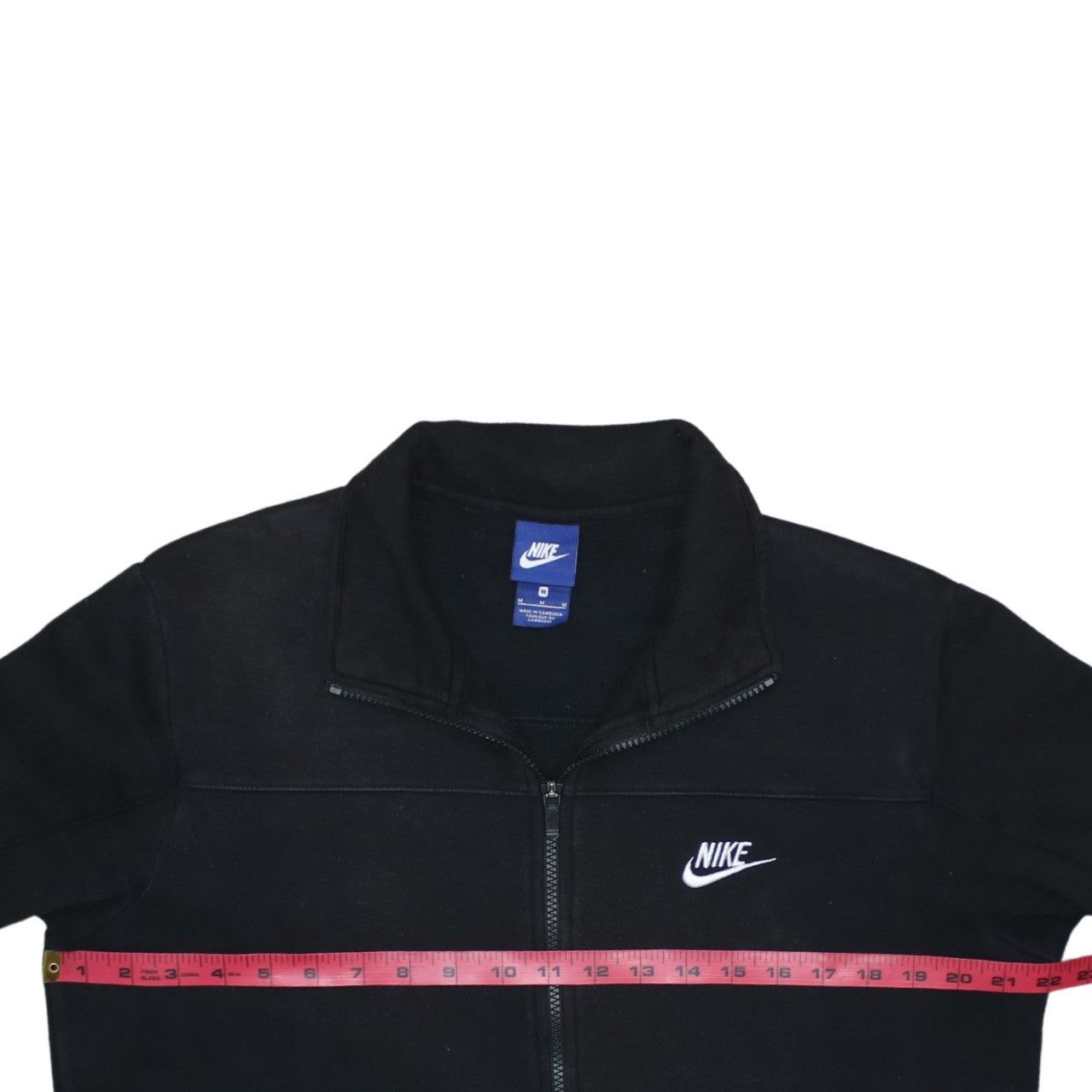 Nike Men's Black Medium Full Zip Track Jacket Fleece