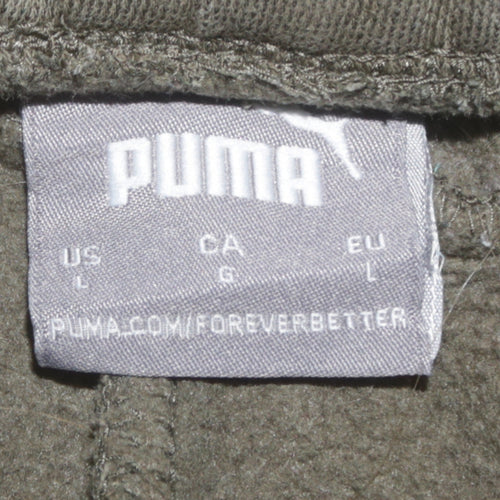 Puma Men's Green Jogger Sweatpants L Regular Fit Activewear