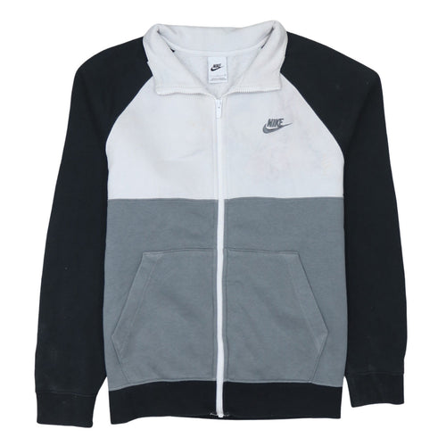 Nike Men's Black White Grey Full Zip Track Jacket Size S