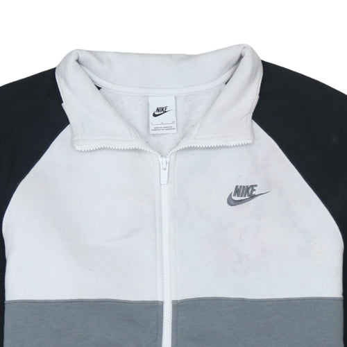 Nike Men's Black White Grey Full Zip Track Jacket Size S
