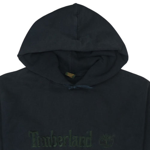 Timberland Men's Black Pullover Hoodie M Embroidered Logo Fleece