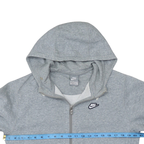Nike Boys Grey Full Zip Hoodie Size 13-15 Years Fleece Sweatshirt