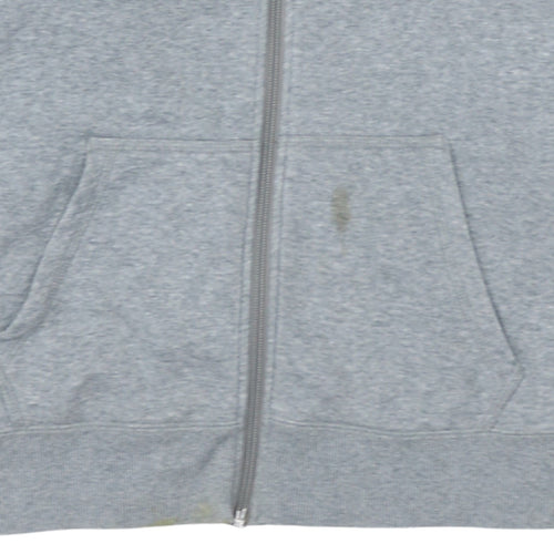 Nike Boys Grey Full Zip Hoodie Size 13-15 Years Fleece Sweatshirt