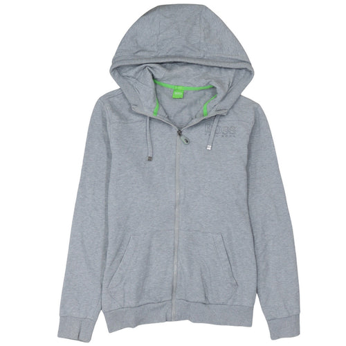 Hugo Boss Men's Grey Full Zip Hooded Sweatshirt Size S Regular Fit