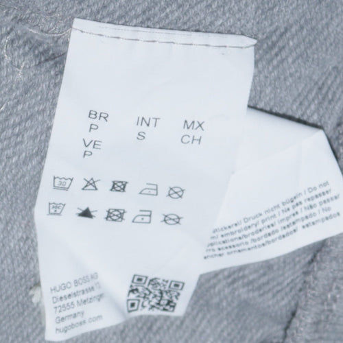 Hugo Boss Men's Grey Full Zip Hooded Sweatshirt Size S Regular Fit