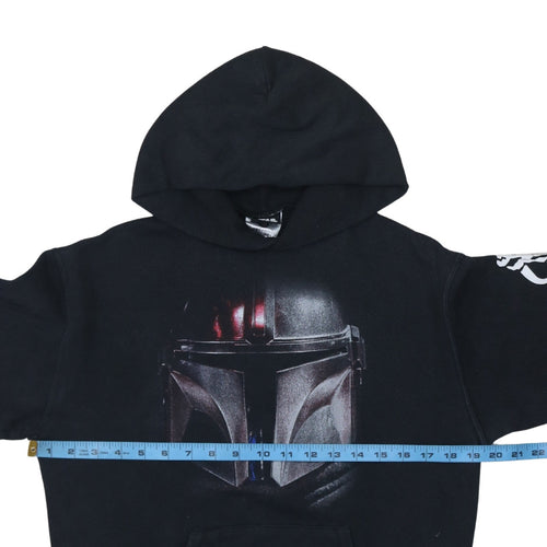 Nastrovia Mens Black The Mandalorian Pullover Hoodie Size S
