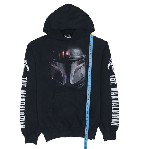 Nastrovia Mens Black The Mandalorian Pullover Hoodie Size S